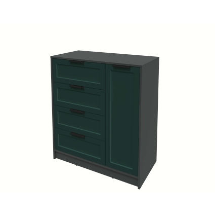 Тумба Тренд КТ-Т90 (Антрацит ЛДСП/ Изумруд ЛМДФ) Ш900 В1020 Г451